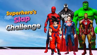 Slap Challenge  The Ultimate Superhero Battle Who Wins  The Rematch [upl. by Yuh300]