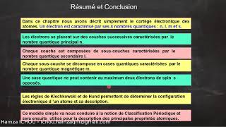 21 CHAPITRE 3  Résumé et conclusion du chapitre 3  Atomistique SMPC MIP S1 DARIJA [upl. by Gombosi]