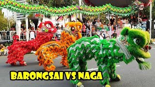 Barongsai vs NAGA Liong TERBARU Jakarnaval 2019 [upl. by Atnwahsal]