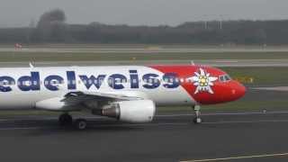 Edelweiss Air beim StartFlughafen Düsseldorf [upl. by Stafford]