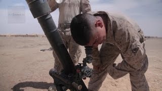 Marines Fire M252 81mm Mortars [upl. by Namsaj]