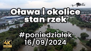 Sytuacja hydrologiczna Oława i okolice 16092024 powodz olawa woda czernica powódź [upl. by Kostman203]