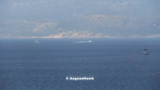 Hellenic Navy Gunboat Mahitis class keep out of Greek waters a Turkish Coast Guard boat [upl. by Rapsac337]