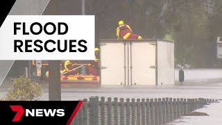 Frantic rescues homes swamped in South East Queensland flood emergency  7 News Australia [upl. by Nigle180]