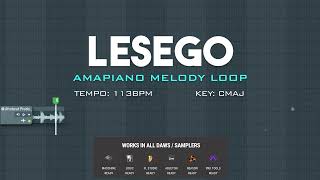 FREE DOWNLOAD Amapiano Melody Loop 100 Royalty Free  Amapiano Melody Sample  quot LASEGO quot [upl. by Hanley]