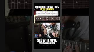 Mundo Intro  by IV OF SPADES  W Tabs tutorial shortsfeed fypシ foryoupageシ foryouシ [upl. by Elbertine]