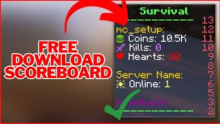 How to Make Scoreboard in Aternos  Full Setup  Add Scoreboard plugin in Hindi [upl. by Akirat]