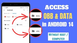 Fix Android Obb Folder Access Denied  Edit Data Folder in Android 1314 Without Root [upl. by Roderick]