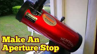 Make OffAxis Aperture Stop For Your Telescope  Skywatcher Heritage 100P Reflector Telescope [upl. by Bilbe]