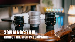 Leica Noctilux 3 generations compared f095 vs f10 vs f12  Head to Head [upl. by Aihcela]