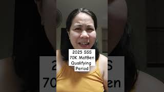 SSS 70k Maternity Benefit Qualifying Period 2025 Table sss shorts [upl. by Eppilihp137]