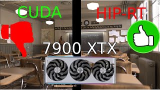 CUDA vs HIP RT  Blender Classroom  Render Speed 7900 XTX  Cuda on Windows [upl. by Anead]