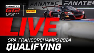 LIVE  Qualifying  SpaFrancorchamps  Fanatec GT2 Europe 2024 English 🇬🇧 [upl. by Tsai]