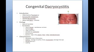 Ophthalmology 401 a Congenital DaCryoCystitis [upl. by Jaala]