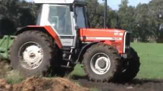 MasseyFerguson 3635 cultivating with Extras [upl. by Thormora820]