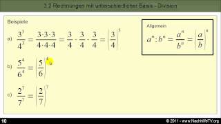 Potenzgesetze  Rechnen mit Potenzen für Anfänger [upl. by Genna221]