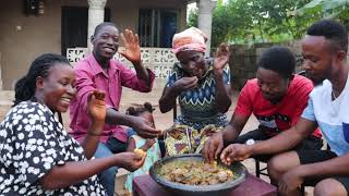 HOW TO FIX BANKU GRASSCUTTER MEAT amp OKRA  AYOYO SOUPVILLAGE LIFESTYLE  food WILDERNESS COOKING [upl. by Glynnis]