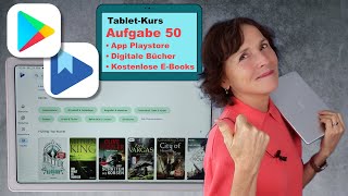 TabletKurs Teil 50 Lesen auf dem Tablet 0 Euro Bücher vom PlayStore laden Kostenlose Bücher [upl. by Parrott595]