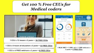 FREE CEUS FOR AAPC MEDICAL CODERS amp HOW TO FIND CEUS FOR FREE  EARN FREE CEUS 2022 TIPS [upl. by Fifi]