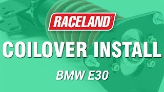 How To Install Raceland BMW E30 Coilovers [upl. by Oniluap]