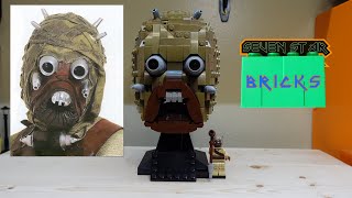 Tusken Raider Helmet  Lego Star Wars Helmet MOC with Alt Brand Bricks [upl. by Alfons]