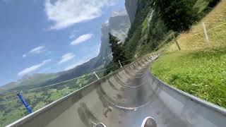 The CRAZIEST Toboggan Ride in Switzerland [upl. by Lletnom375]