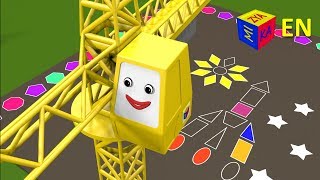 Shapes for kids preschoolers and grade 1 Learn about 2D Shapes with ChooChoo Train  part 2 [upl. by Eirena]