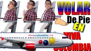 ¡VIAJAR EN AVIÓN DE PIE la propuesta de Viva Colombia 65 [upl. by Mommy]