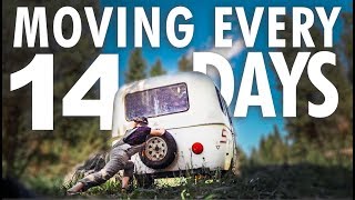 Moving Every 14 DAYS  Easy or Hard  13ft Scamp Trailer [upl. by Dralliw917]