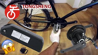 DIY First Time with Tongsheng TSDZ2 middrive motor eBike Kit on an old mountainbike [upl. by Sinai]