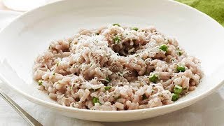 Giada De Laurentiis Makes Red Wine Risotto with Peas  Food Network [upl. by Nnodnarb]