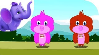 Two Little Dicky Birds  Nursery Rhyme with Karaoke [upl. by Nadnerb]