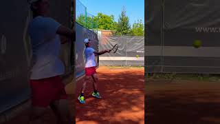 Side view of me hitting forehands tennis forehand fyp shorts [upl. by Anait]