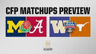 CFP Matchups Preview Is Alabama FAVORED over No 1 Michigan in the Rose Bowl  CBS Sports [upl. by Daria]