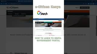 ecitizen kenya login  ecitizen portal  eCitizen account login shorts ecitizen kenyanews [upl. by Annaoy]