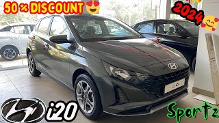 i20 sportz MT 2024  50  RTO discount 😱 hurry uppp📢 i20 hyundai creta elantra verna [upl. by Htebazie]