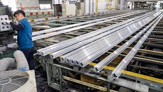 Huge Scale Manufacturing Process of Aluminum Profile Aluminum Factory in Korea [upl. by Norri]