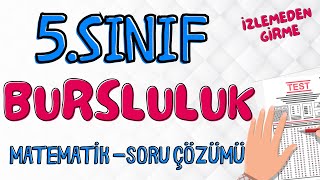 5 Sınıf Matematik Bursluluk  Soru Çöxümü❗� Çıkabilir 2024 [upl. by Marino]