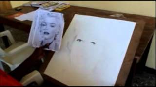 Portrait au crayon de Marylin Monroe [upl. by Aidnis]