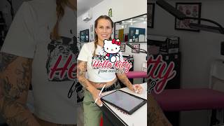 Tattoo Artists Drawing Hello Kitty From Memory ✨ tattooshop tattooartist hellokitty drawing [upl. by Margret]