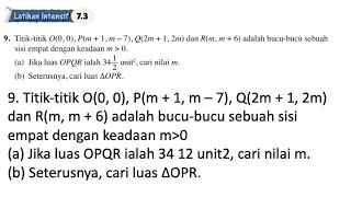 Latihan Intensif 73 No 9  Bab 7 Geometri koordinat  73 Luas poligon  Matematik Tambahan [upl. by Robson]