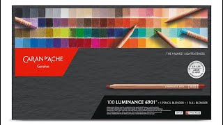 CARAN DACHE LUMINANCE 100 SET  Swatching carandache [upl. by Kingdon]