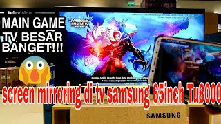 screen mirroring di tv samsung 65 INCH TU8000 [upl. by Kcirtap]