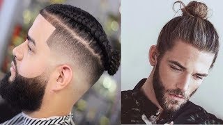 Top 20 Man Bun Hairstyles 2018  20 Braided Top Knot Man Bun Hairstyles For Men 2018 [upl. by Chandos]