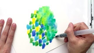 3 Watercolor Texture Tricks Using Brush Pens [upl. by Aleetha]