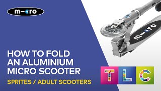 How to unfold an adult aluminium Micro scooter [upl. by Rednael]