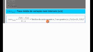 Variação de Funções  Taxa Média de Variação  Matemática 12º Ano [upl. by Holofernes]