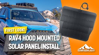 Hood mounted RAV4 solar panel install  desert prerunning with Galpin Auto Sports [upl. by Nanreik]