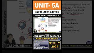 CSIR Practice Question  Unit 5 Developmental Biology  Topic A Basic concepts of development [upl. by Mashe294]