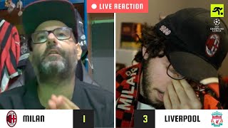 MILANLIVERPOOL 13 LIVE REACTION  quotSIAMO NEL PANICOquot  TIFOSIAMO [upl. by Abisia]